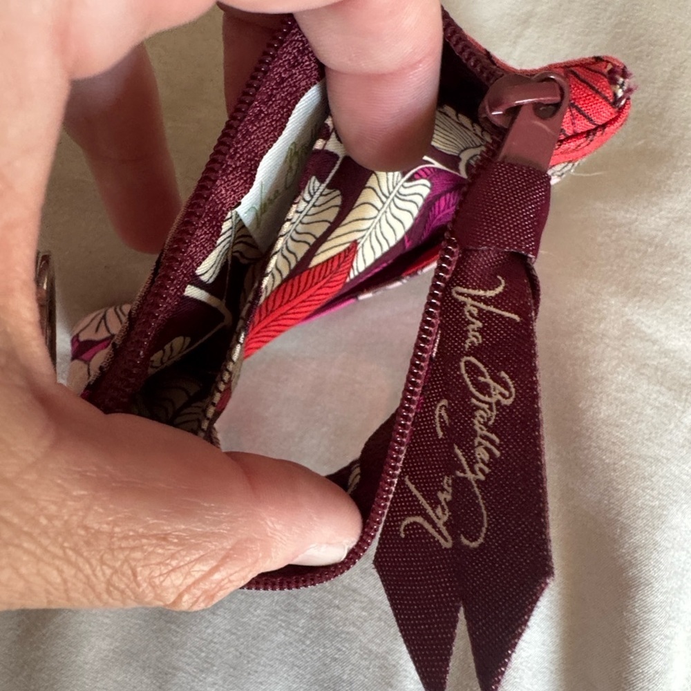 Vera Bradley Pink and Red Floral Wristlet / J36 - Picture 5 of 5
